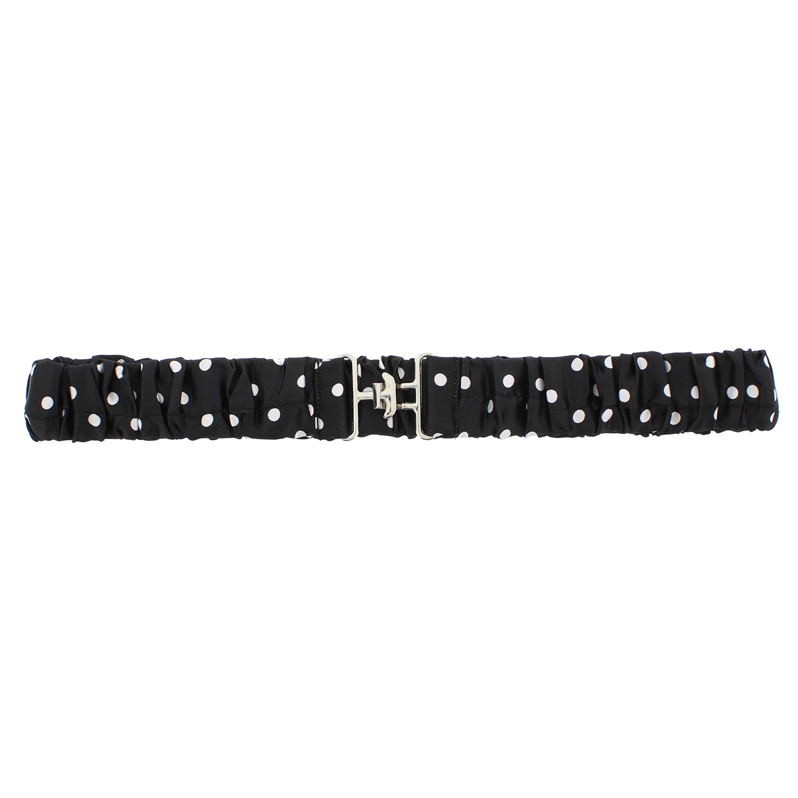 Zac's Alter Ego 4cm Elasticated Fashionable Retro Polka Dot Skinny Waist Belt