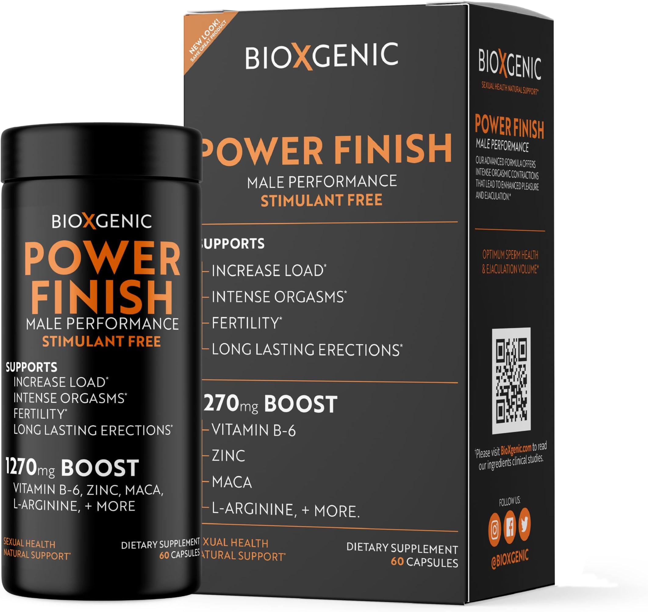 Bioxgenic Power Finish Male Supplement 60 ct