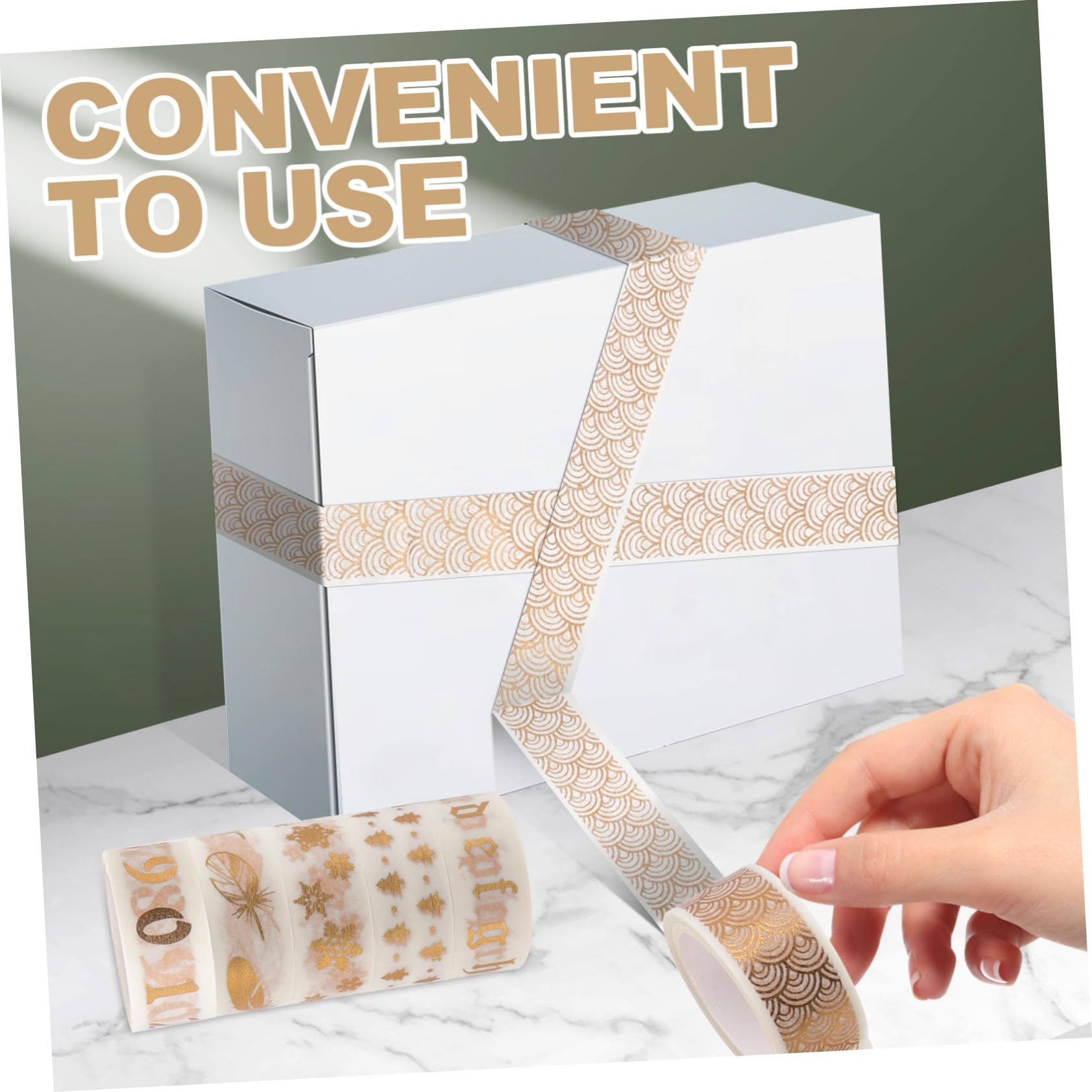 STOBOK 40rotoli Nastro Washi Decorativo Con Motivi Dorati Per Scrapbooking e Diari Adesivi Per Progetti Fai Da Te Decorazioni Per Regali e Album Fotografici