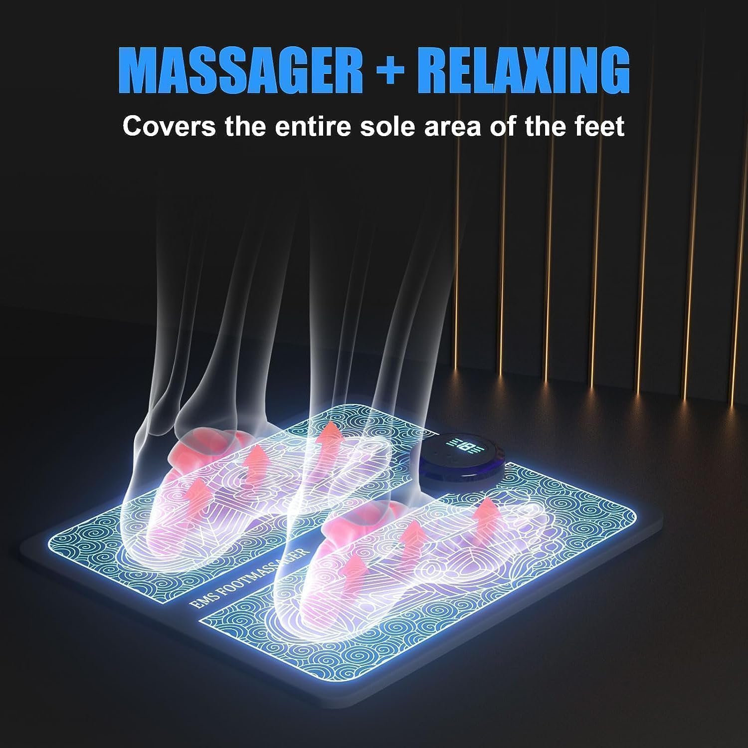 VLLINFFRA toe Customer Pain Relief Wireless Rechargible Portable Folding Automatic with 8 Mode 19 Intensity Electric EMS Massage Machine for Legs Body VLLINFFRA toe Customer Pain Relief Wireless Rechargible Portable Folding Automatic with 8 Mode 19 Intensity Electric EMS Massage Machine for Legs Body