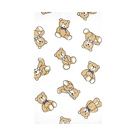 Hudson Baby Unisex Baby Flannel Burp Cloth 10pk, Gentleman Bear, One Size