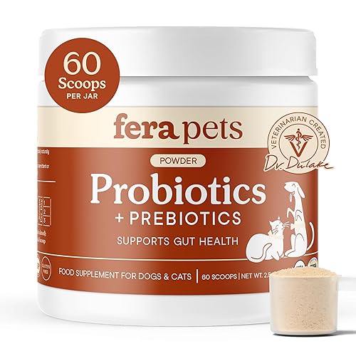 Fera Pets Probiotics for Dogs & Cats with Prebiotics -