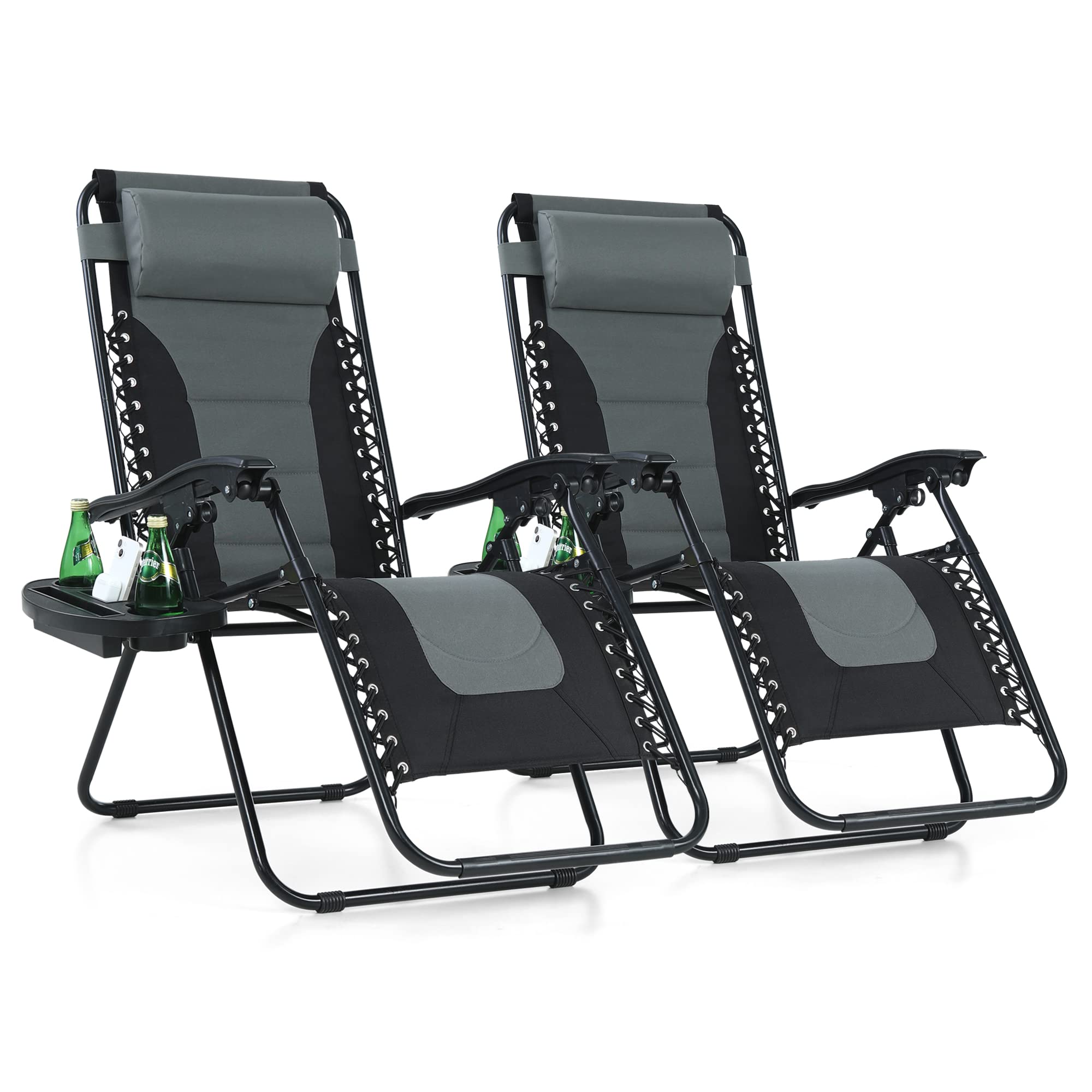 Phi Villa Pack Padded Zero Gravity Lounge Chair Patio