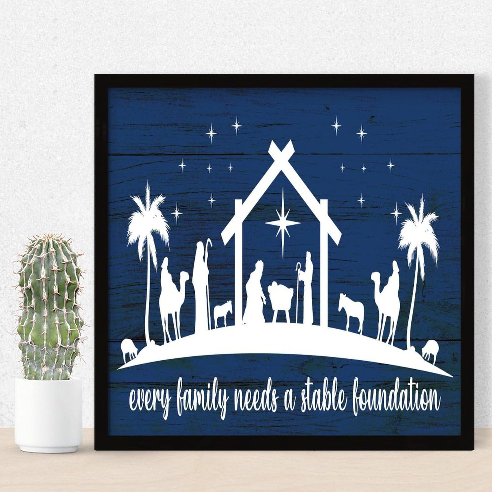 Décoration amusante pour la sainte famille et esprit de Noël