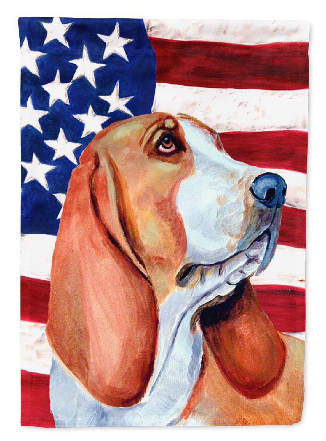 Drapeau Basset Hound multicolore idéal pour le jardin de la maison