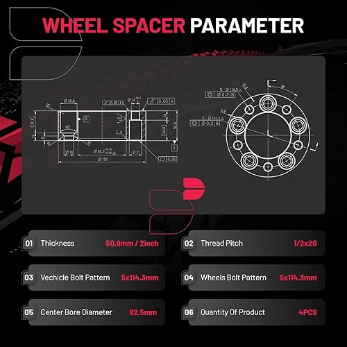 Miniatura 3 de BDFHYK Espaciadores de rueda de 0.197 x 4.500 in de grosor compatibles con Jeep Cherokee TJ XJ KJ KK ZJ Explorer Edge, adaptadores de rueda forjados