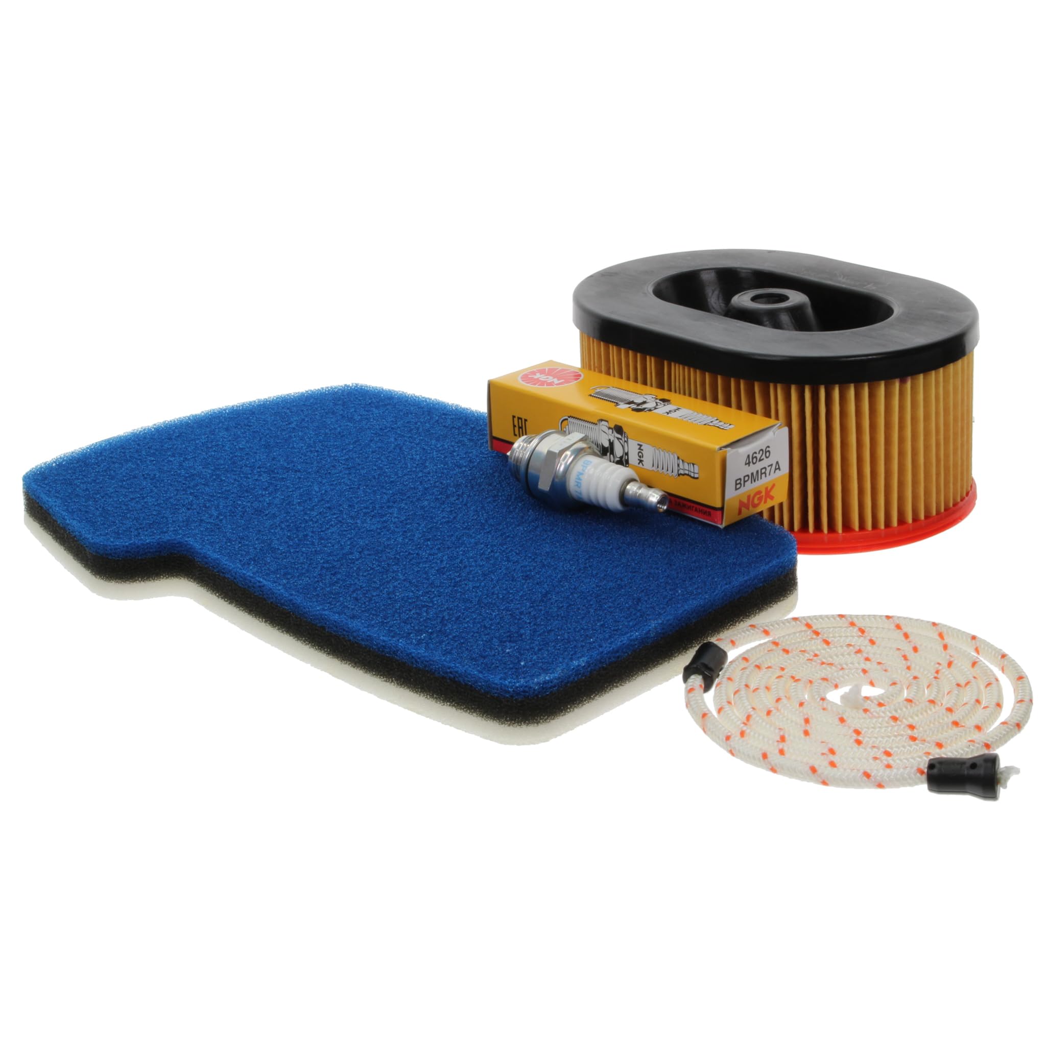 RedPart Service Kit Compatible with Partner K650 Active Disc Cutters - Includes Air Filter, Foam Filter, Genuine Spark Plug, & Pull Rope