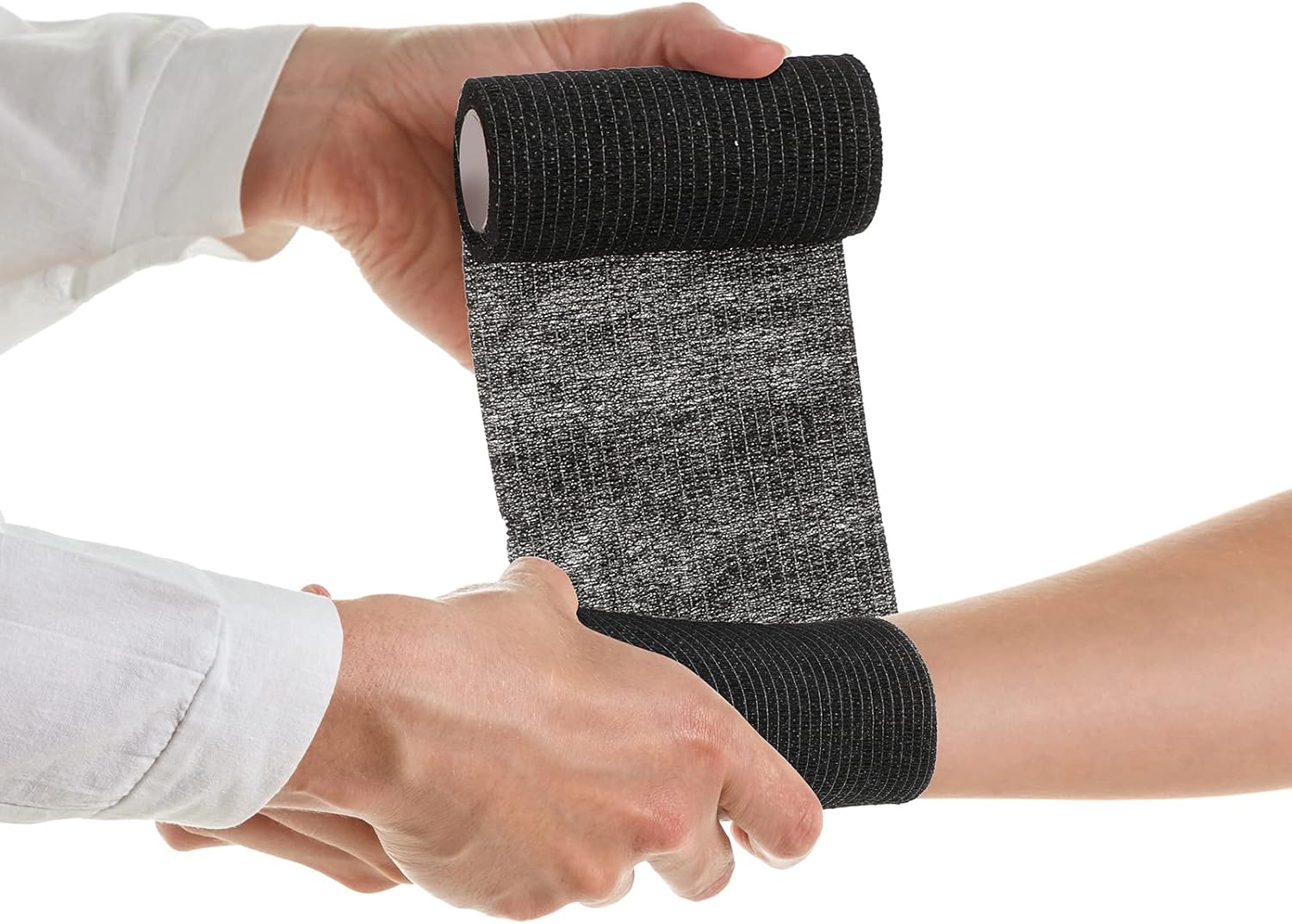 Treela 48 Pack Self Adhesive Wrap Bandage Bulk, 3 Inch x 5 Yard Self Adherent Cohesive Bandage Elastic Athletic Tape Breathable Wound Tape for Stretch Athletic Sports Wrist Ankle(Black) - Image 7