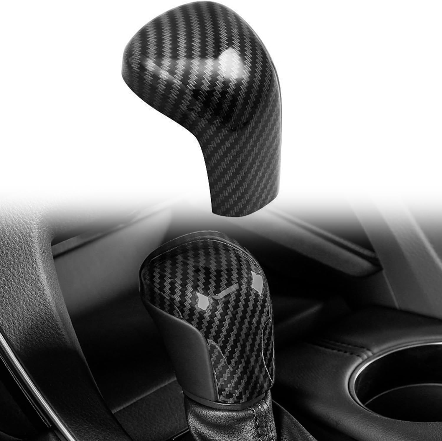 for Toyota Camry 2018-2025 / Avalon 2019-2020 ABS Carbon Fiber Black Gear Shift Knob Shifter Cover Trim 1pcs Car Accessories