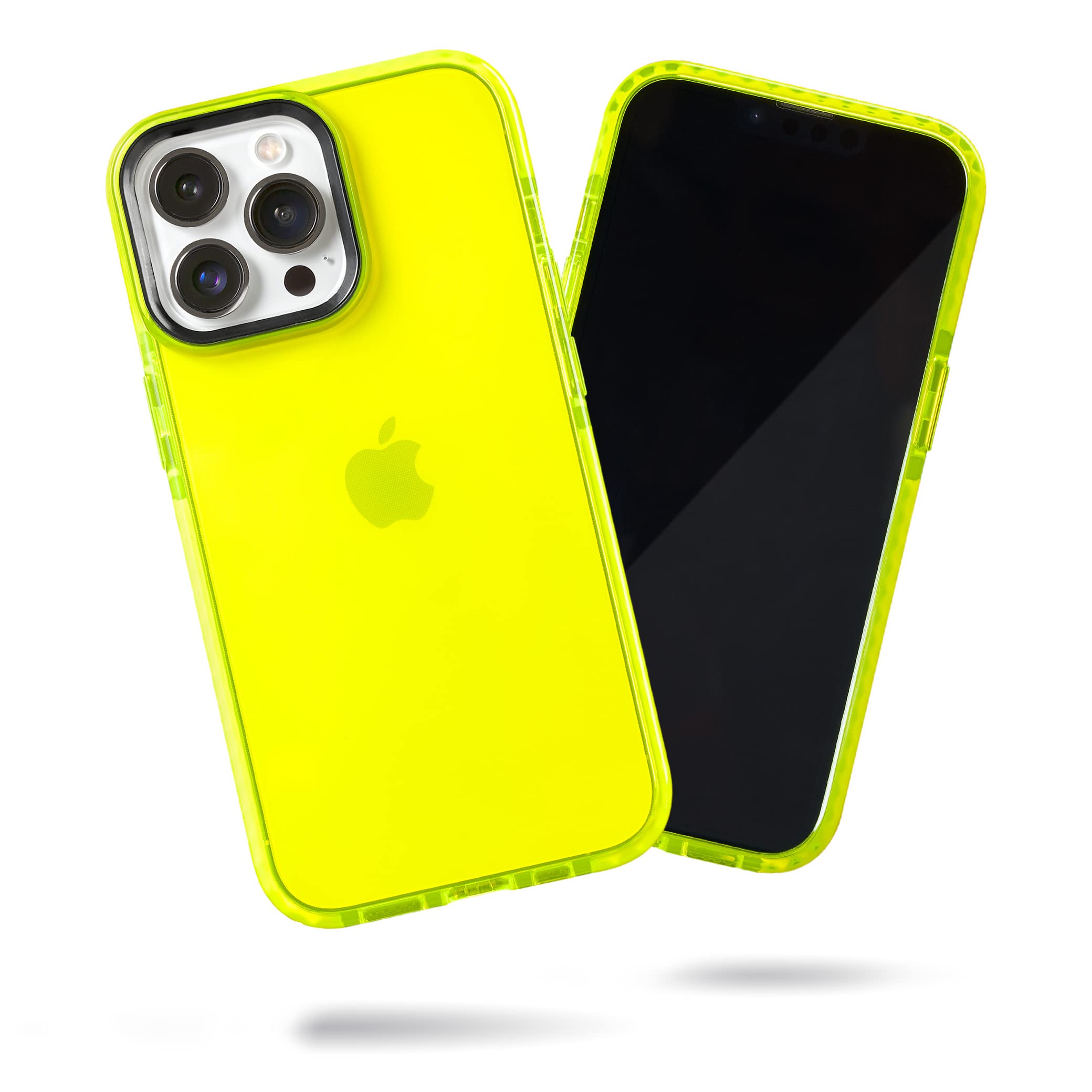 SteepLabBarrier Case for iPhone 14 Pro Max (2022, 6.7" Screen) - Impact Absorbing Case with Full Body Protection and Raised Bezel (Hi-Energy Neon Yellow)