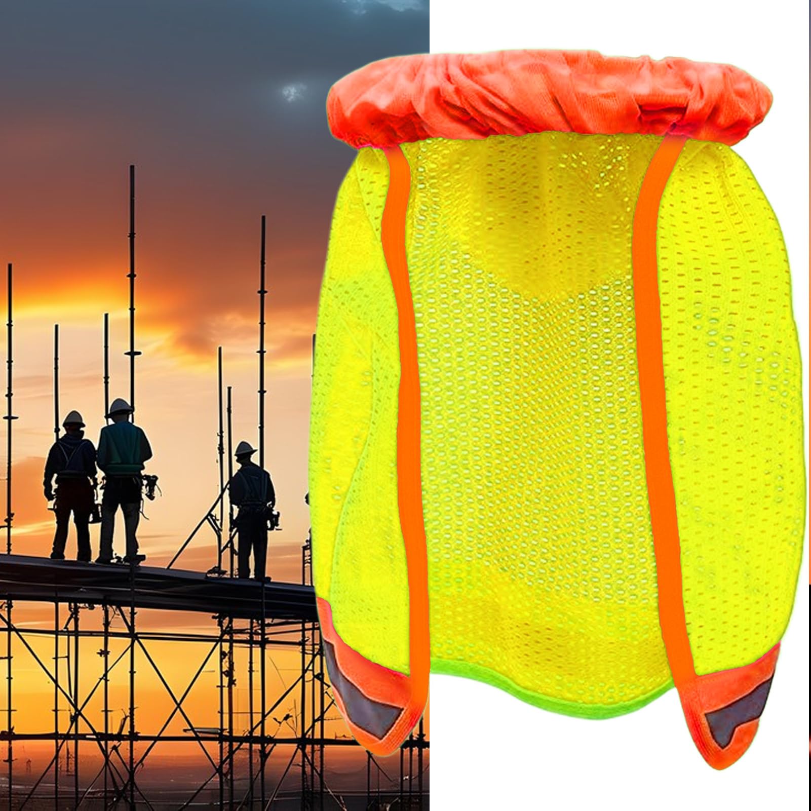 Visera Protectora para Casco,2 Unidades Visera Y Cuello Solar para Casco | Cubre Nuca Ajustable con Franja Reflectante Accesorio para Ciclismo Unisex