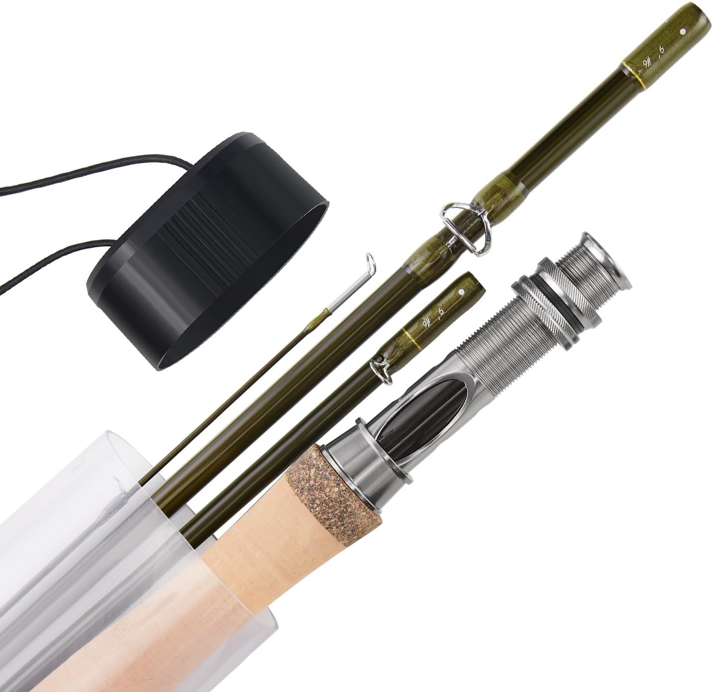 Piscifun Sword Graphite Fly Fishing Rod 4 Piece 9ft - IM7 Carbon Fiber Blank - Accurate Placement - Ingenious Design - Chromed Guide and Durable Rod Tube (Size: 4/5/6/7/9wt) : Sports & Outdoors
