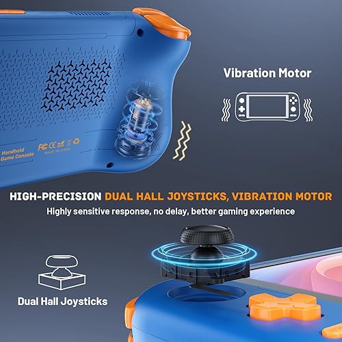 Miniatura 7 de Kinhank K56 - Consola de juegos portátil retro integrada con más de 7000 juegos, consola de juegos portátil Android 14.0, pantalla táctil de 5.5