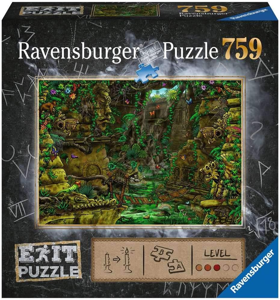Amazon Com Ravensburger Exit Puzzle Temple 759pc Mystery Jigsaw Puzzle Toys Games