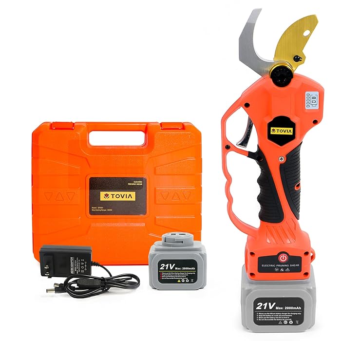 Buy T TOVIA Professional Cordless Electric Pruning Shears, 21V Battery