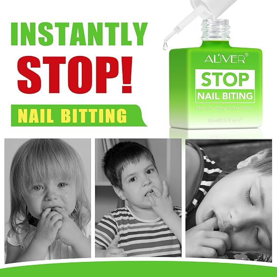 Nail Biting Treatment for Kids, Thumb Sucking Deterrent, Nail Biting Prevention for Kids, Safe and Natural Plant Bitter Formula, Nail Care Stop Biting Nails Repair for Damaged Nails-0.5 floz
