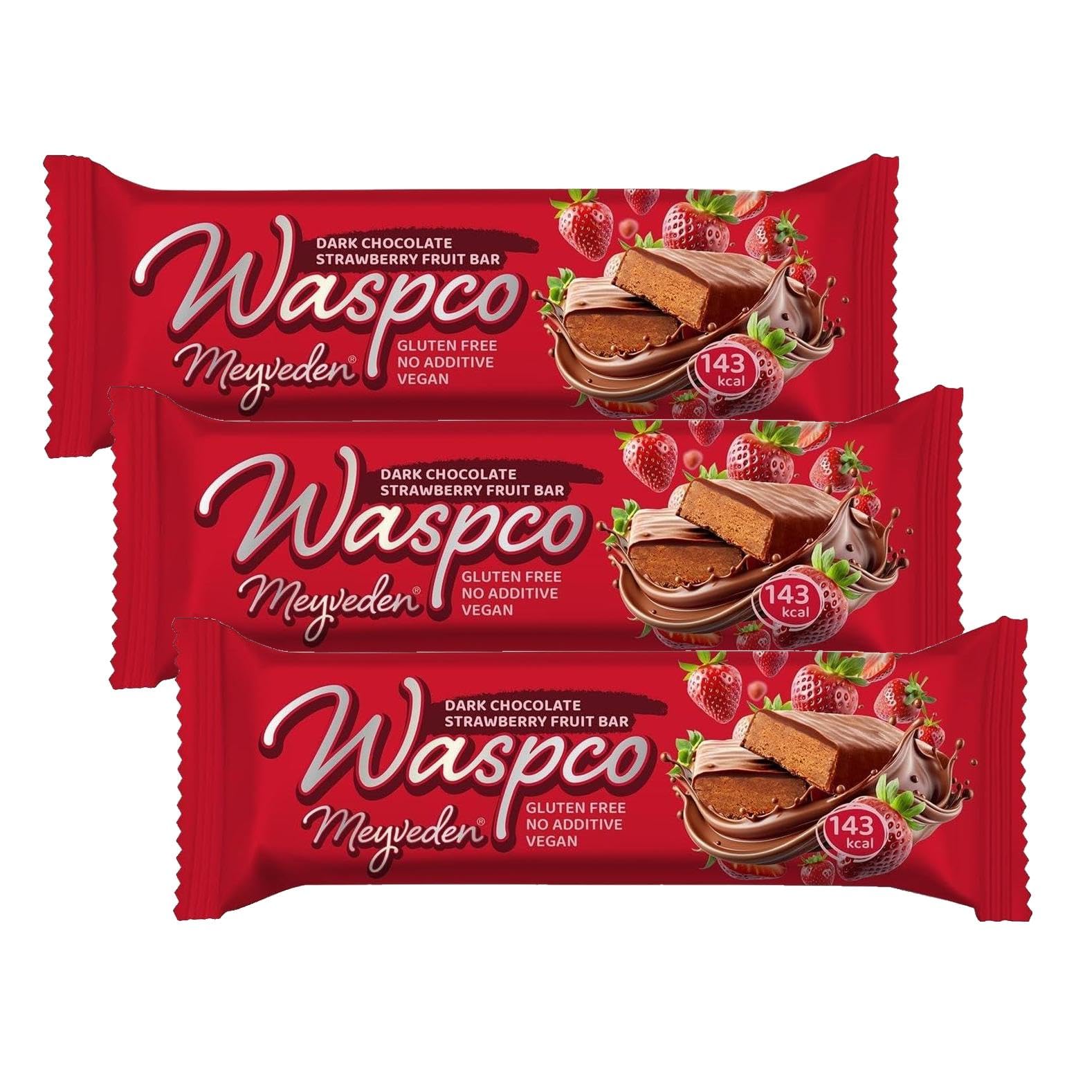 Waspco Çilekli Meyve Bar (3 paketi)