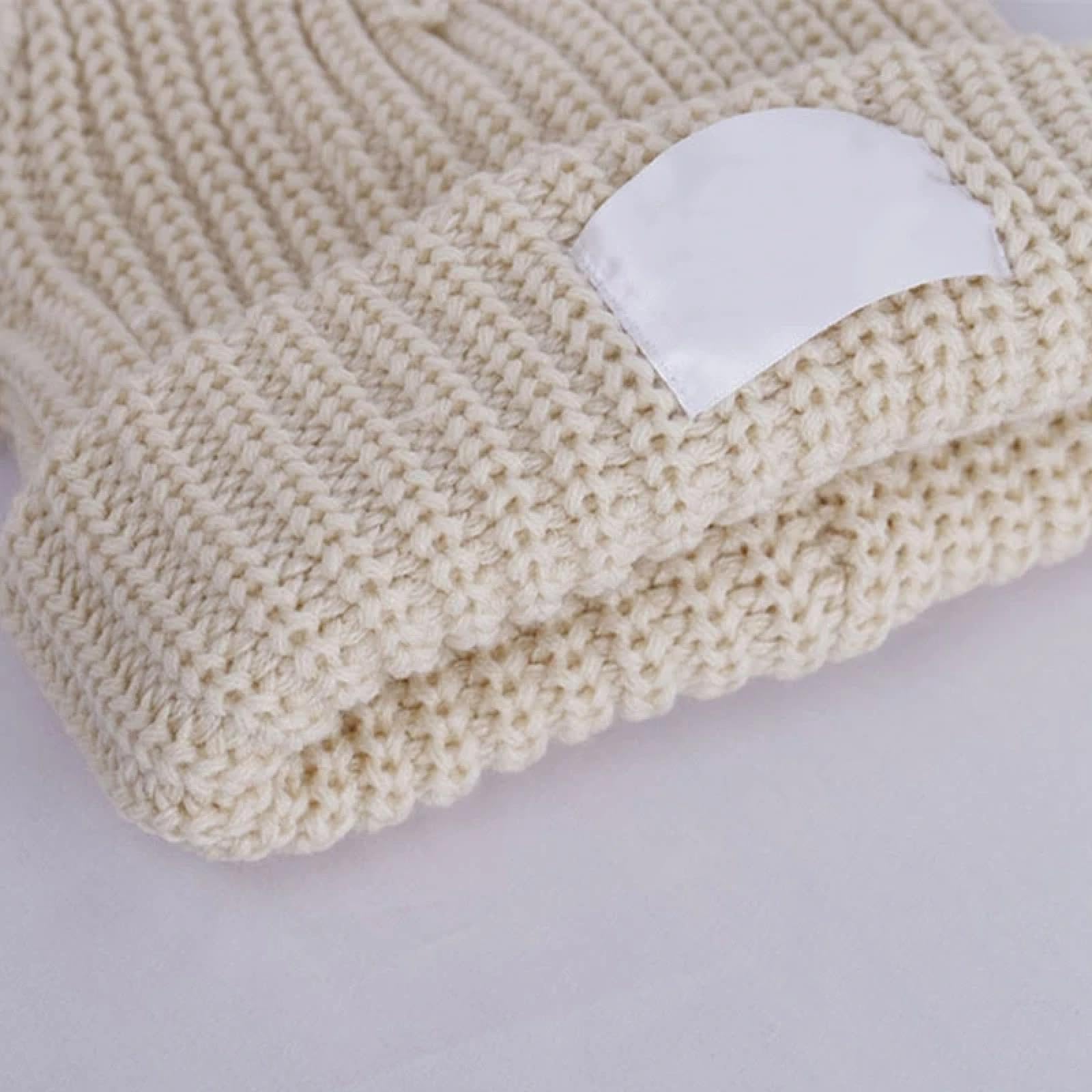 Casquettes Bonnets Chapeaux Bonnet Tricoté Lapin Tricot Chapeau Long Tricoté Bonnet Hiver Chapeau Chaud