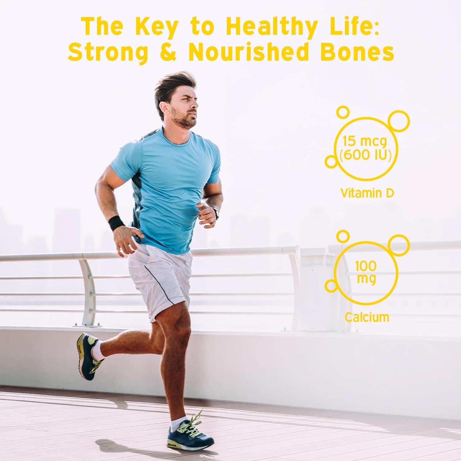 Nutriburst Supports Strong Bones Gummies with Calcium & Vitamin D to Boosts Immunity | No-AddedSugar | Lemon Flavor | 100% Vegetarian | 60 Gummy Nutriburst Supports Strong Bones Gummies with Calcium & Vitamin D to Boosts Immunity | No-AddedSugar | Lemon Flavor | 100% Vegetarian | 60 Gummy