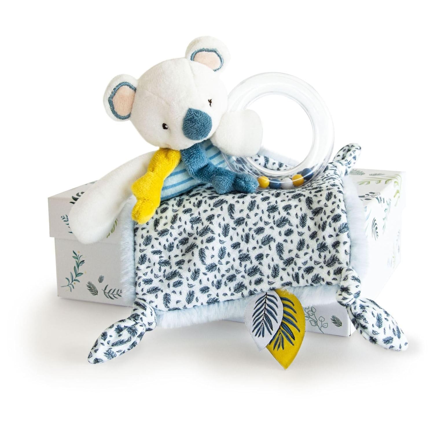 Doudou et Compagnie - Rattle Soft Toy - Yoca The Koala - Educational Toy - Gift Box - 22 cm - Gift Idea for Birth Girl and Boy - Guaranteed Soft Toy Lost - DC3666