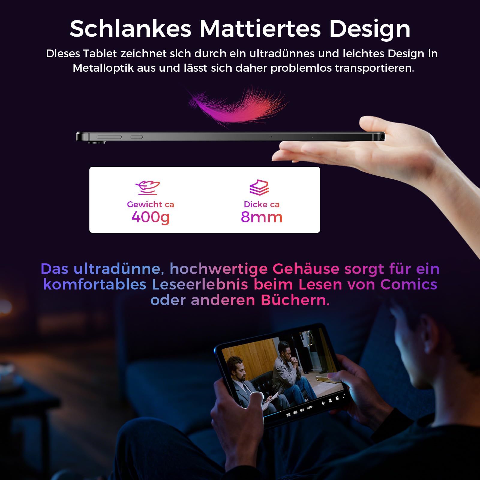 2026 Neuestes Tablet 10.1 Zoll Android 16 mit Gemini AI, 16GB RAM + 64GB ROM, GMS Widevine L1, WiFi 6 & BT 5.2, Dünn und leicht Tablet mit Gesichtserkennung (Grau)