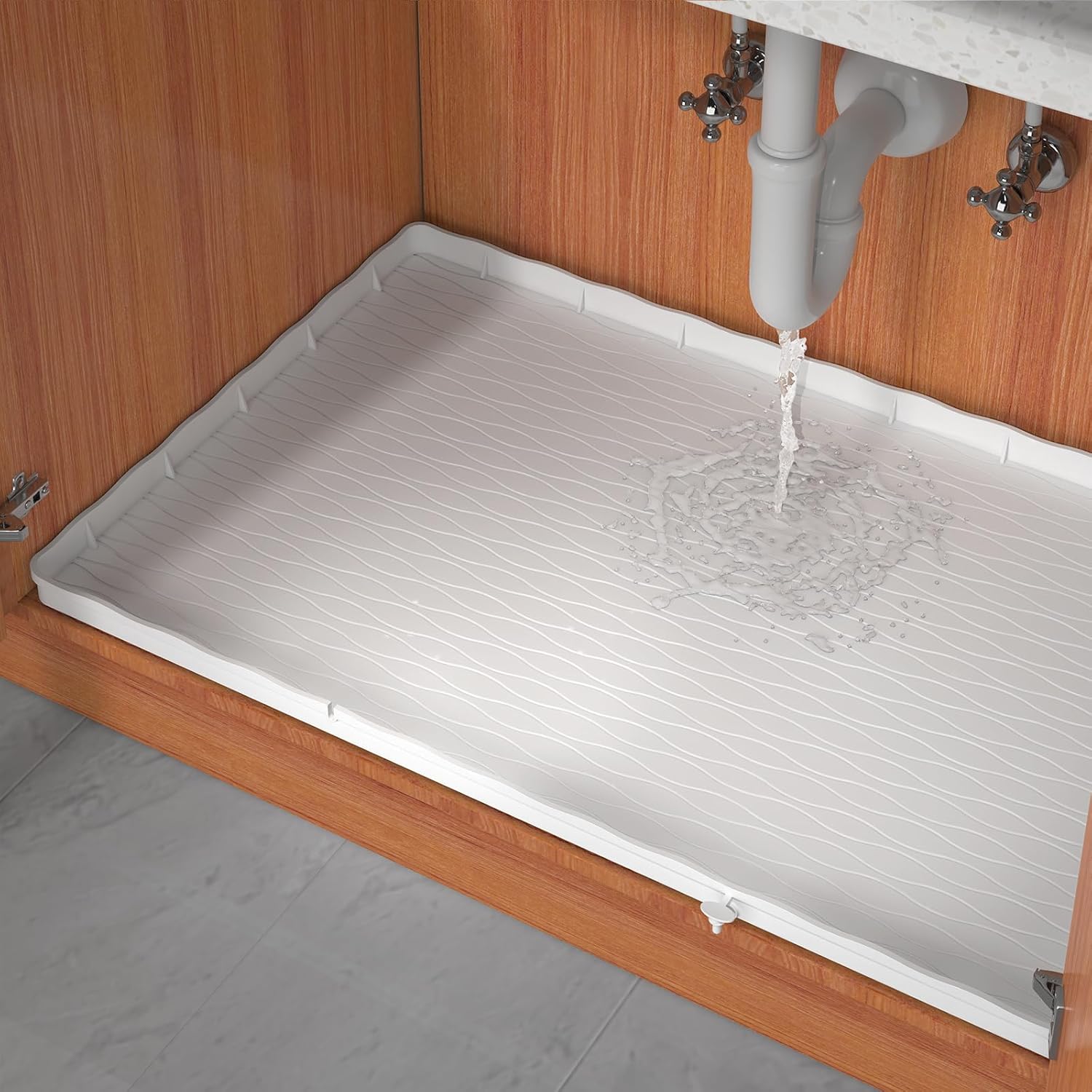 MHHA Under Sink Mat for Kitchen Waterproof, 34" × 22