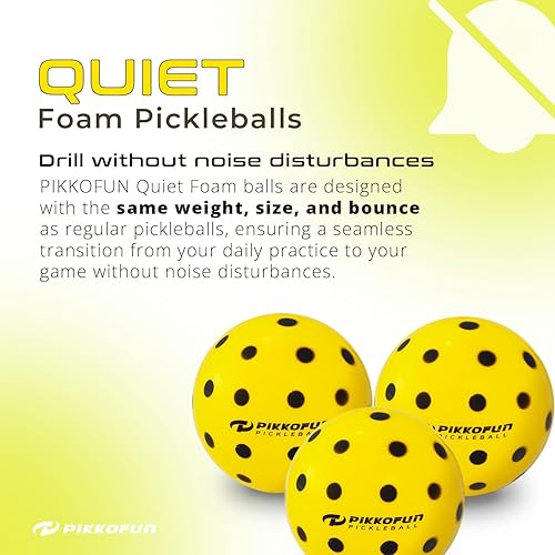 Miniatura 2 de Silent Pickleball Balls - Quiet Foam Pickleballs for Indoor and Outdoor Practice - Includes 3 Balls and Tube - 3 Pack Soft Pickleballs