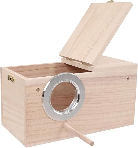 Miniatura 1 de Rural365 - Caja de anidación para periquitos y pájaros, tamaño mediano, 7.5 x 4.7 x 4.7in