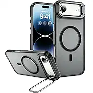 SNZ for iPhone 17 Air Case with Invisible Kickstand, Compatible with MagSafe, Frosted Matte Back, Shockproof and Scratch-Resistant, 6.6 inch