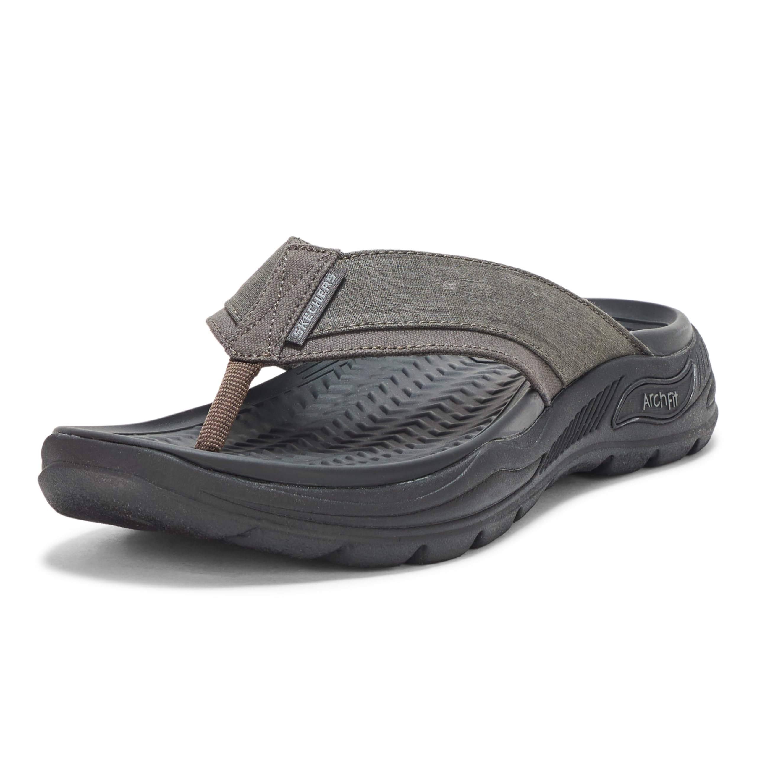 Skechers Men's Arch Fit Motley Sd-Rigel Canvas Thong Sandal