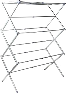 Expandable Folding Clothes Airer | 7.5m Drying Space | Washing Drying Rack | Space Saving 3 Tier Folding Design for Easy Storage | M&W