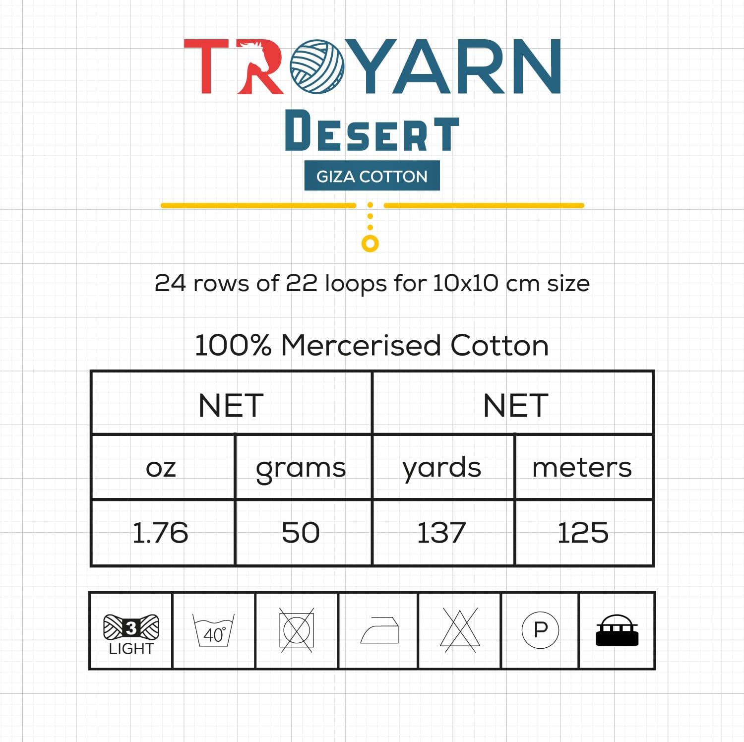 Troyarn Desert Giza Cotton (4- Skeins Pack) 100% Mercerized Giza Cotton Yarn Super Fino Worsted Weight #1 Soft Knitting and Crochet Yarn (4 x 1.76 oz) / (4 x 137 Yds) (11078 - Navy Blue)