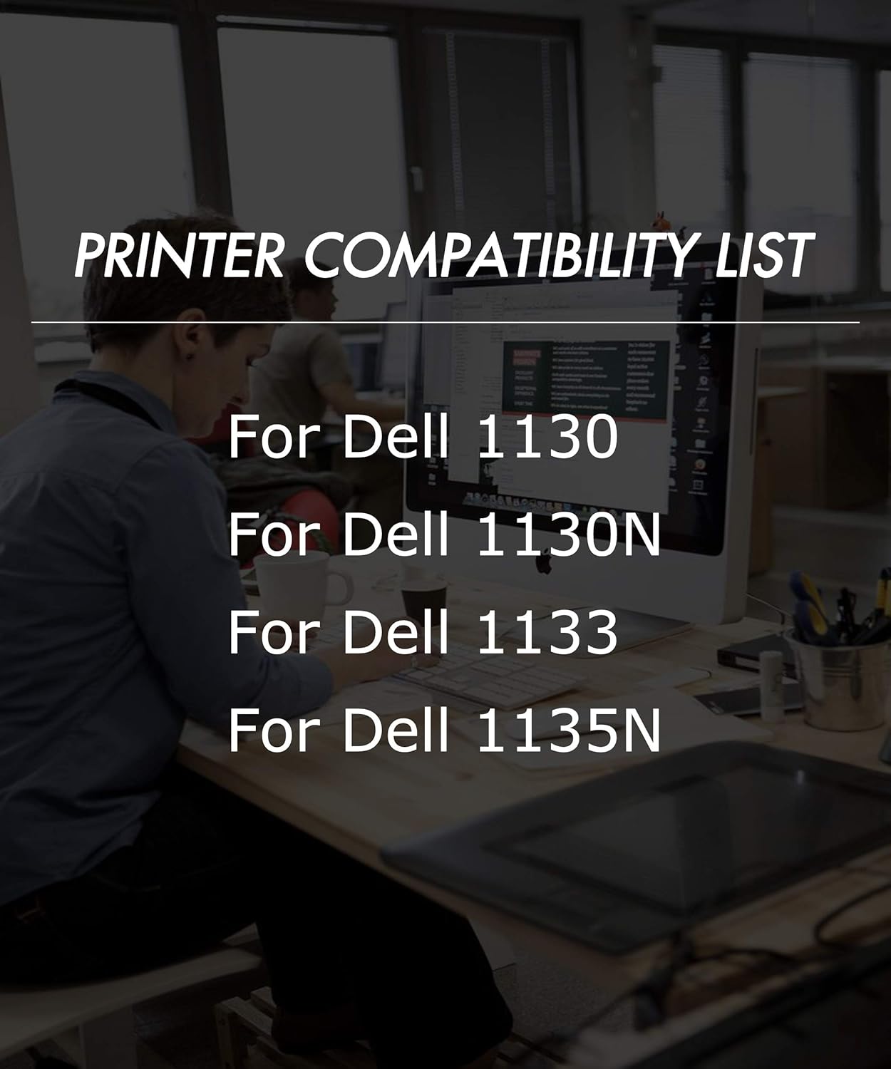 (4 Pack) Compatible for Dell 1130 Black Toner Cartridge Replacement for Dell 1130 1130n 1133 1135n LaserJet Printers 330-9523