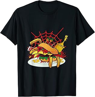 Monster Spider Cheese Burger Food Cheese Burger T-Shirt