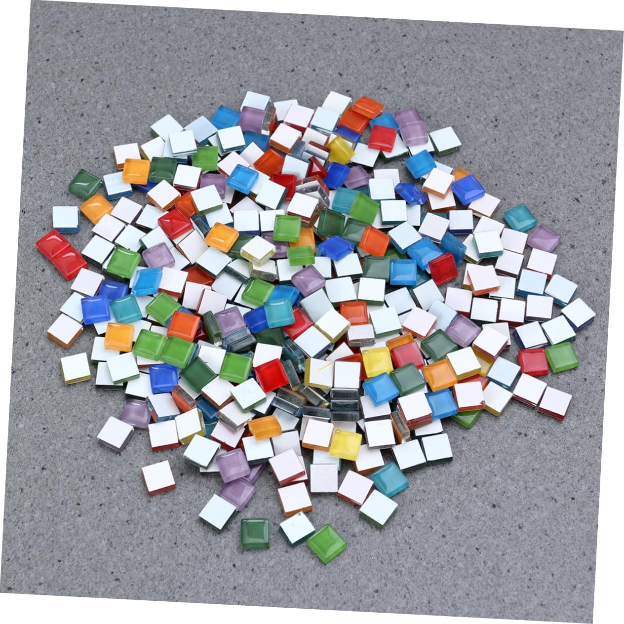 360 Pcs Colorful Crystal Glass Mosaic Tiles DIY Handmade Puzzle Tool for Crafts Art Supplier Scratch-Resistant Squares for Creative Home Decoration