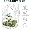 Acrylic Jumping Spider Enclosure, 11.8x6x6 Inch Roof Shaped Tarantula Enclosure, Jumping Spider Accessories with Air Holes and Feed Hole (Acrylic)