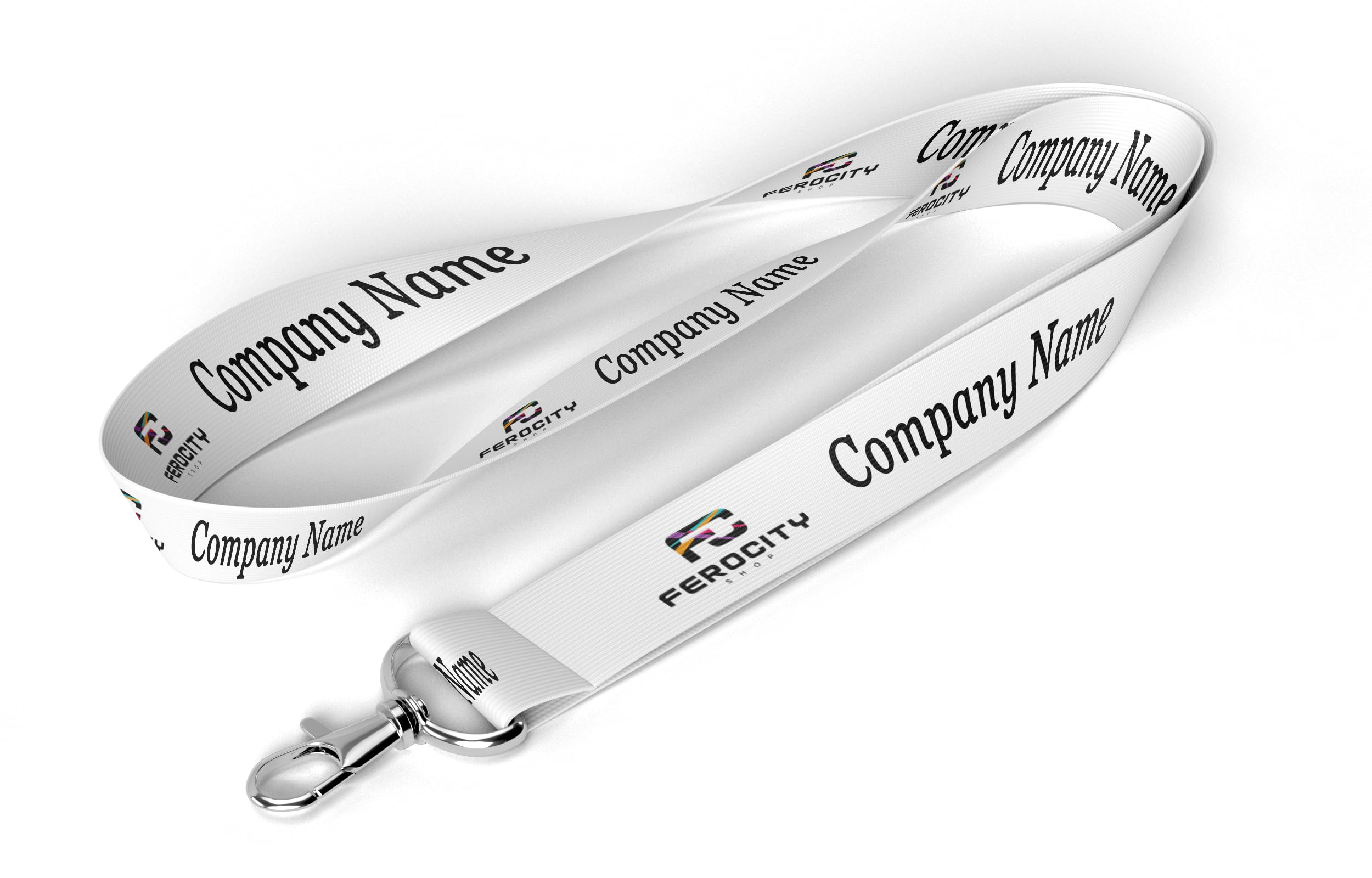 Ferocity Personalizzati Cordini SET 50 pezzi pass nastri collo stampa logo/con testo o grafica lanyards portachiavi portapass [098]