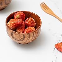 Vista 5 de Tazón de madera hecho a mano, taza, para arroz, sopa, inmersión, café, té, decoración