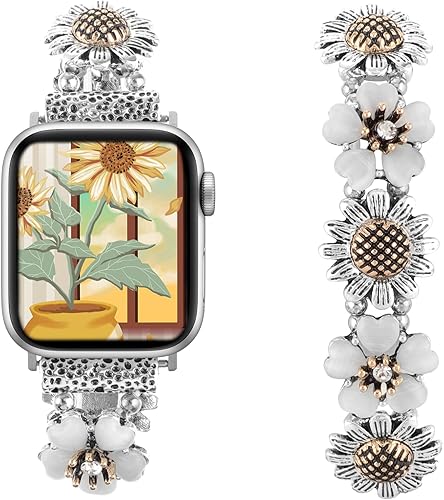 Miniatura 10 de Correas elásticas de metal compatibles con Apple Watch Band de 1.49, 1.57, 1.61, 1.65, 1.73, 1.77 y 1.73 pulgadas, pulsera de acero inoxidable