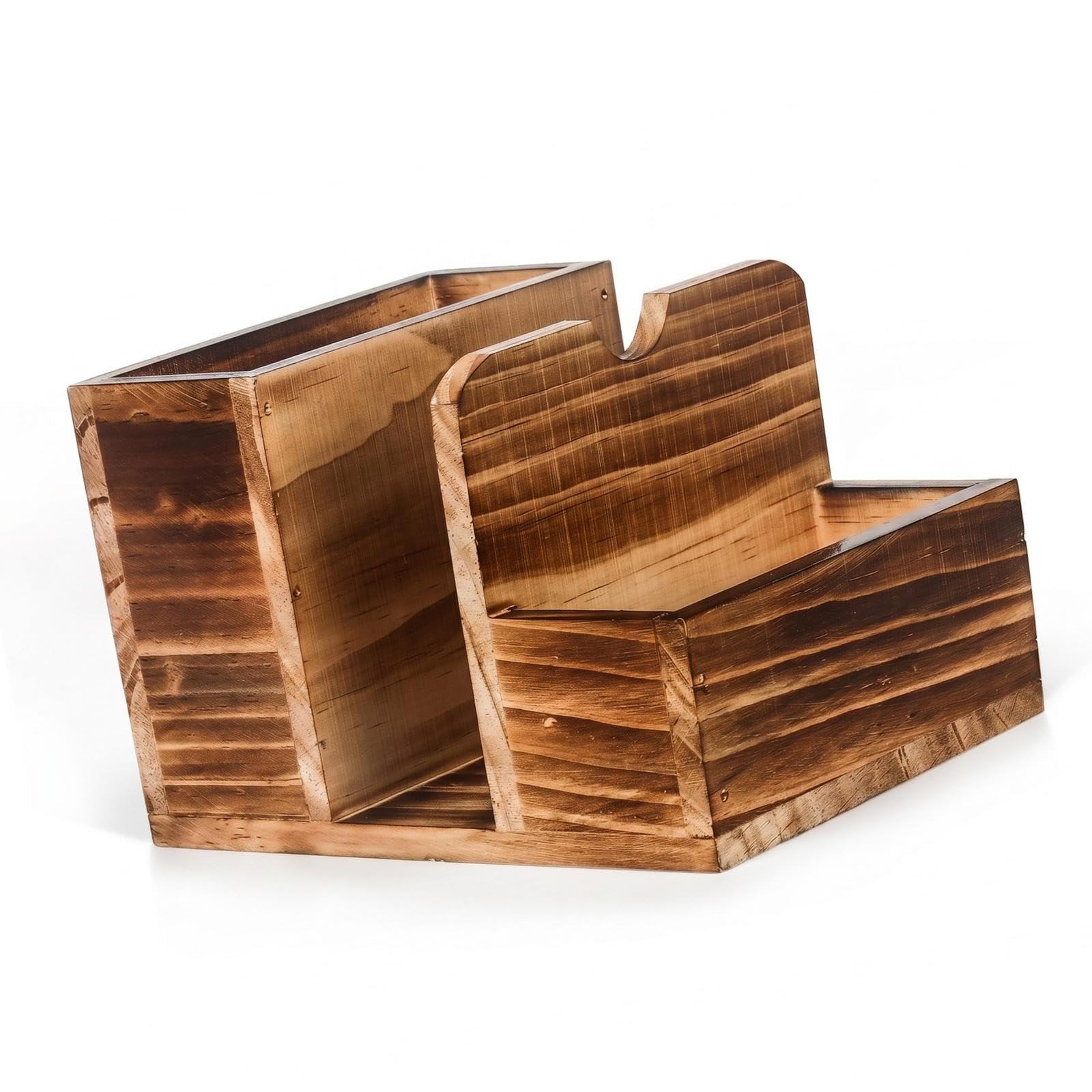 Organisateur porte-ustensiles cuisine Sharplace porte-couverts boîte rangement brun