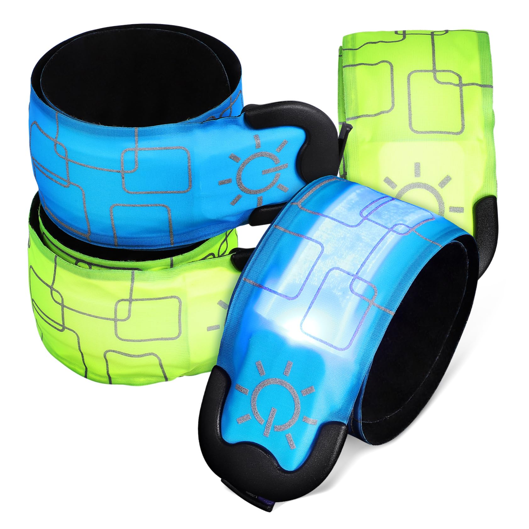 UPKOCH 4piezas Papa Brazaletes Led Luminosos para Correr Brazaletes Led para Ciclismo Luminosos para Trotar La
