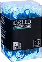 Vista 28 de Vickerman 100 Light G12 LED Light Set Yellow Lights on Green Wire