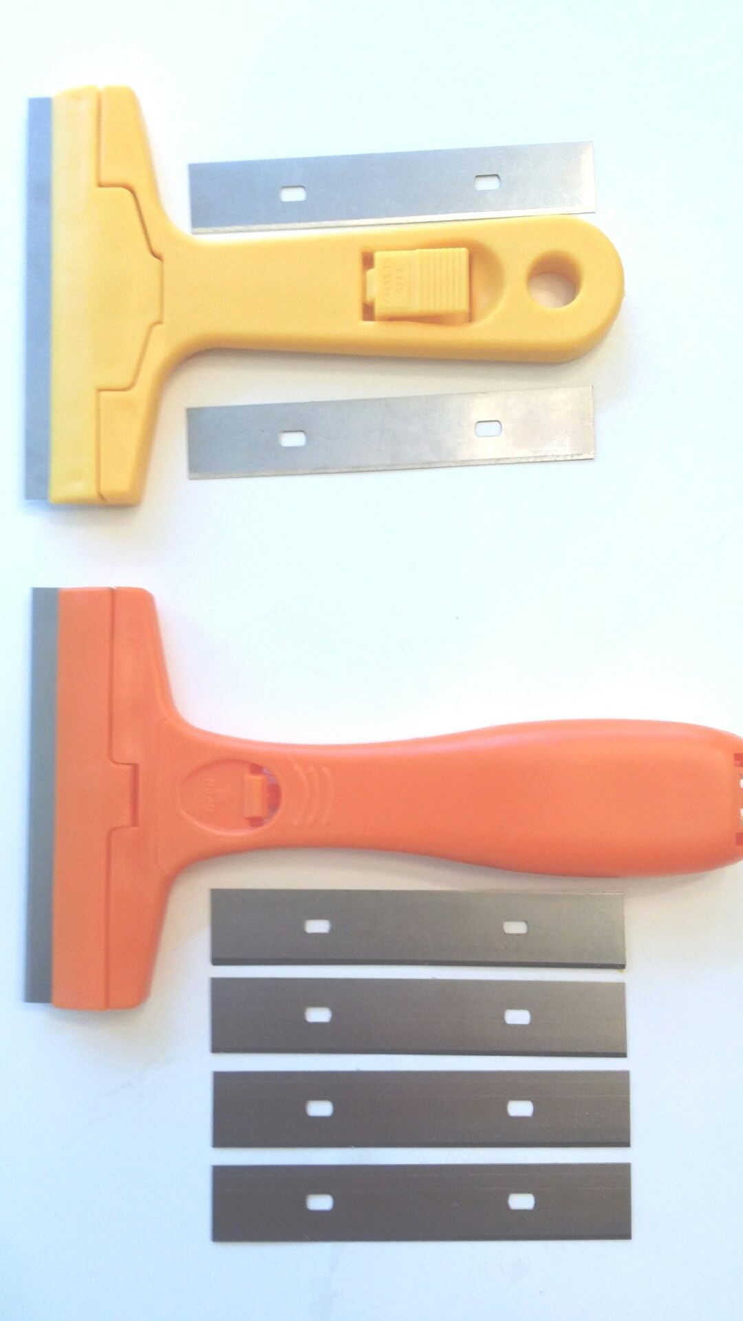 Razor Blade Scraper Set - Wide 4" Scraping Tools - Extra Blades. Great Paint scraper window scraper