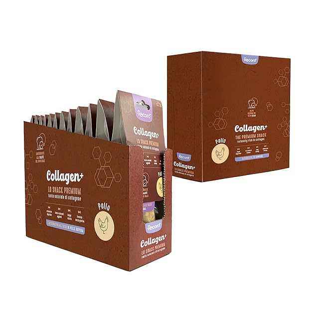 Record - Snack Premium para Perros Collagen+ Sabor Pollo. Troncos con Alto Valor proteico. Mascativos…