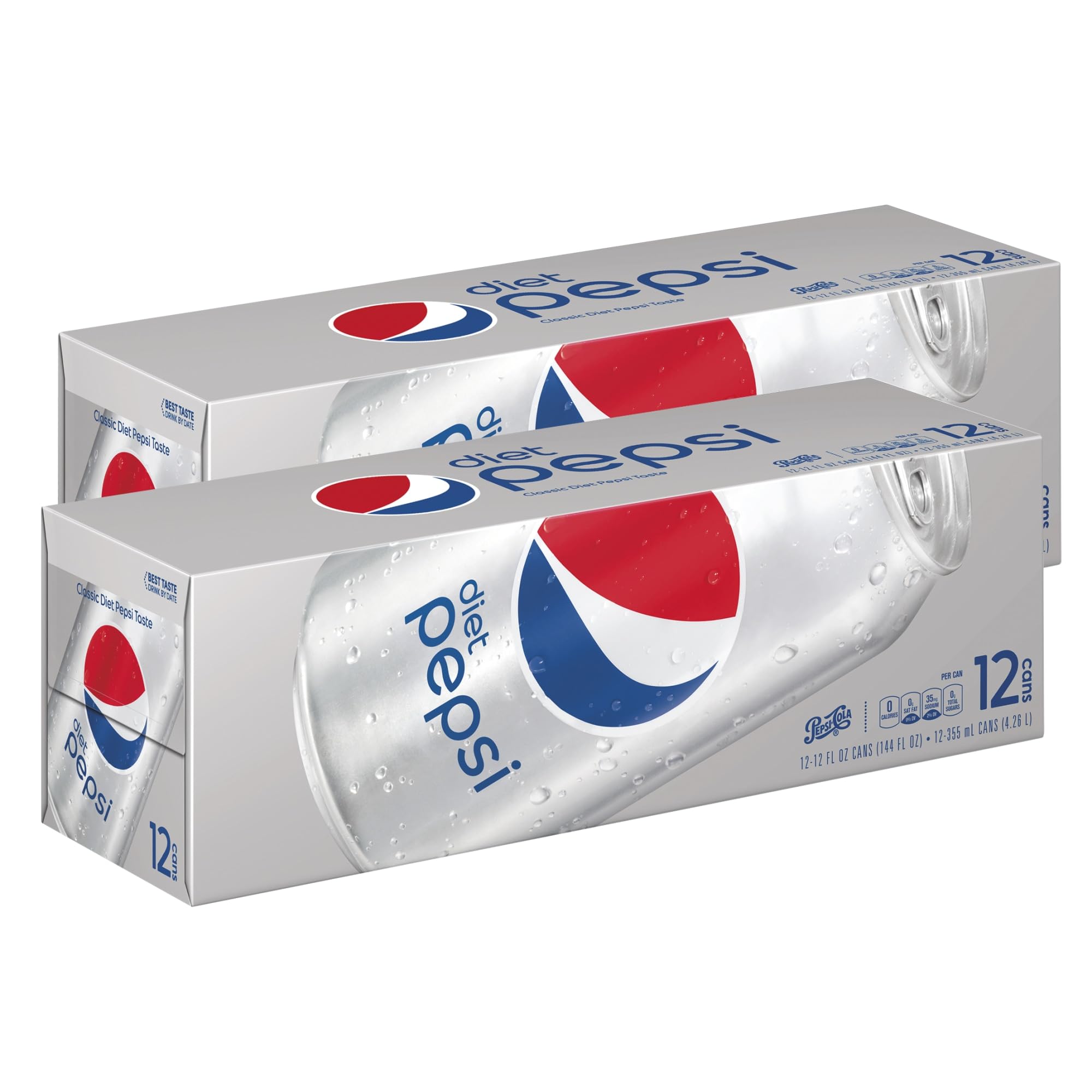 Diet Pepsi Cans - 12 Count, 12 Fl Oz Each