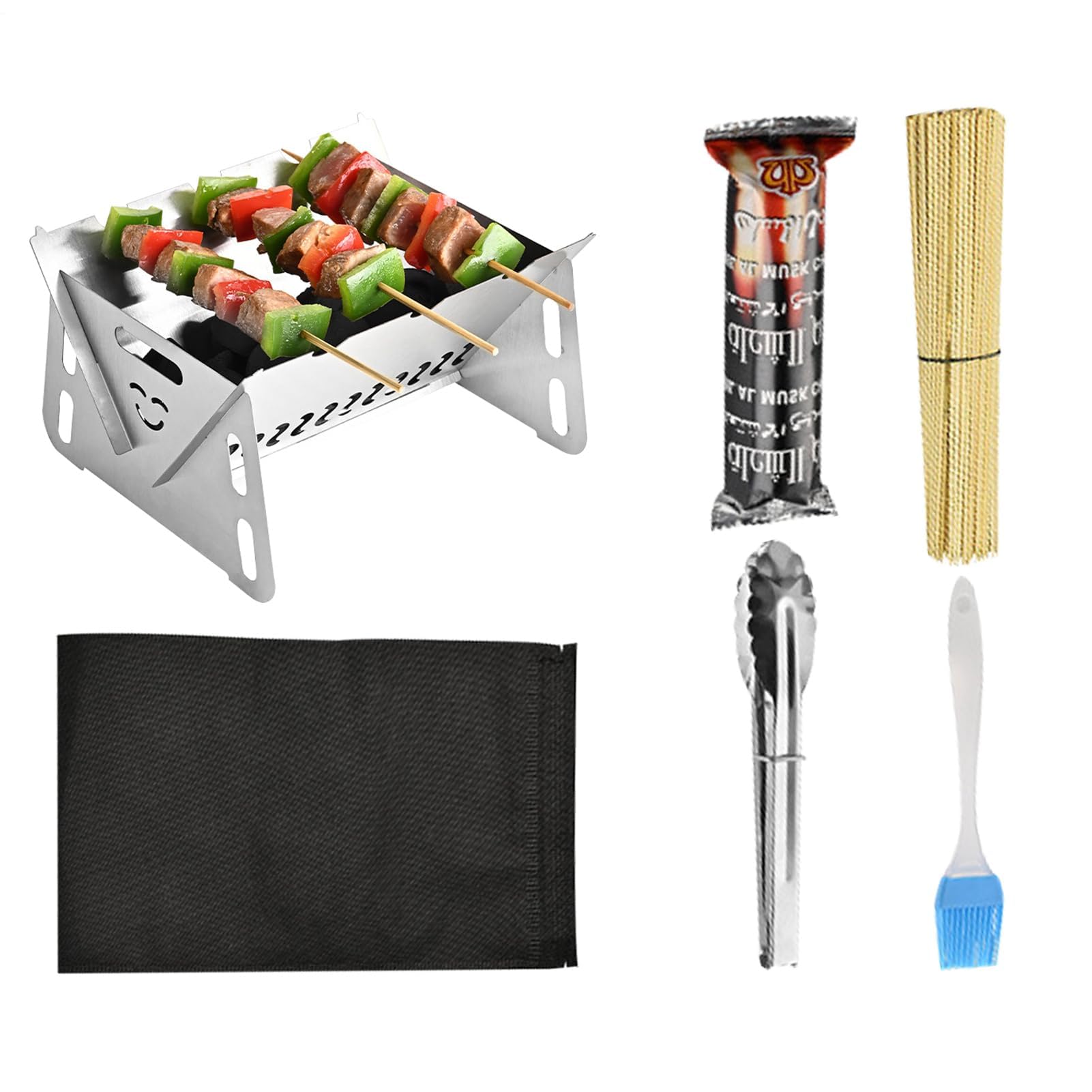 Przenośny grill na węgiel drzewny - przestronny grill podróżny ekologiczny design idealny na imprezy plenerowe i spotkania rodzinne, łatwy w użyciu i czyszczeniu