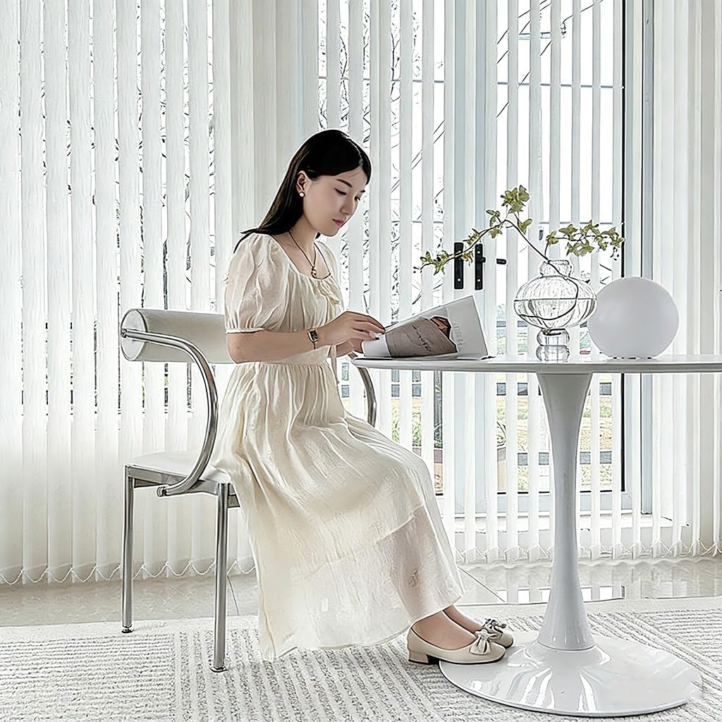 Modern White Vertical Blinds, Blackout Window Blind for Patio Doors and Large Windows, Adjustable Fabric Panel Blinds, Cordless Room Divider for Home and Office 68" 71" 78" 83" 88"(98" W x 64" H)