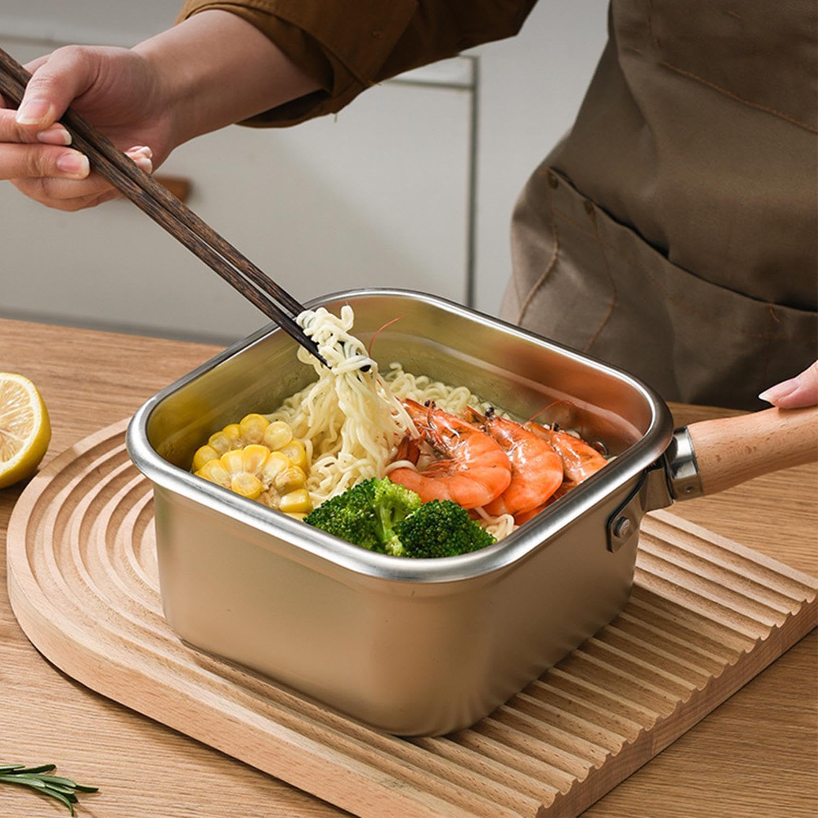 Pentola per Friggere - Set Friggitrice Multifunzionale | Tegame con Cestello | Acciaio Inossidabile Robusto Dotato di Griglia Scolo e Pinza, Paraspruzzi per Cucina Camping & Outdoor Professionale