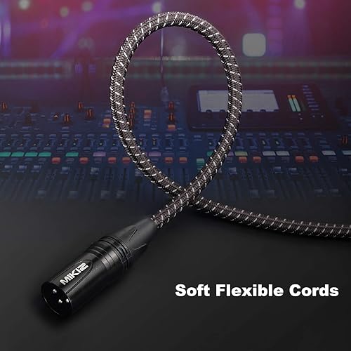 Miniatura 4 de XLR hembra a 14 TRS Cable de micrófono adaptador con mangas trenzadas de 10 pies
