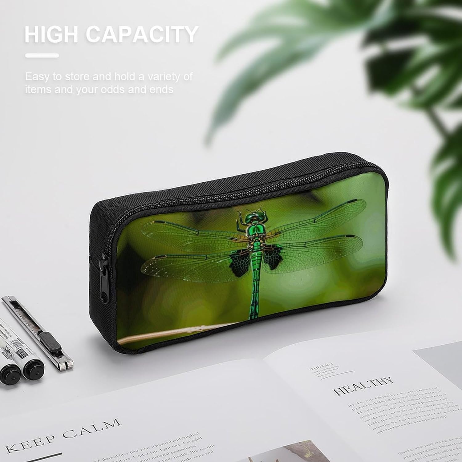 Large Capacity Pencil Case Multi-Purpose Makeup Pouch With Sturdy Zipper image 4